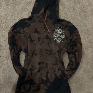 Chemistry Black and Brown Tie-Dye Hoodie